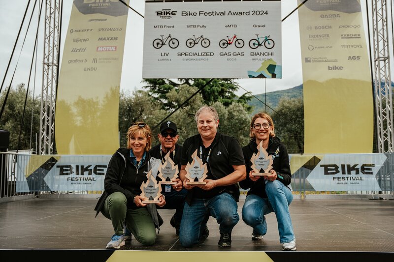 Le quattro bici vincitrici della prima edizione del  Bike Festival Award